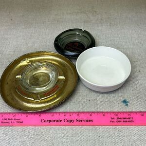 3 peice set Vintage advertising ashtray bundle